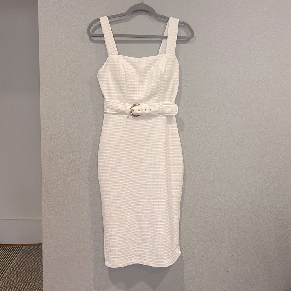 WORN ONCE white midi formal dress